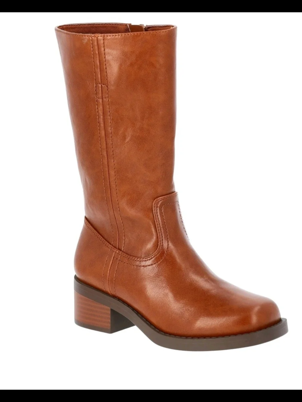 Girls Size 13 Brown Tall Faux Leather Riding Boots Youth Western Wonder Nation